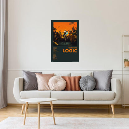 Logic No Pressure Album Art | Panoramic Poster | Hip Hop Wall Art