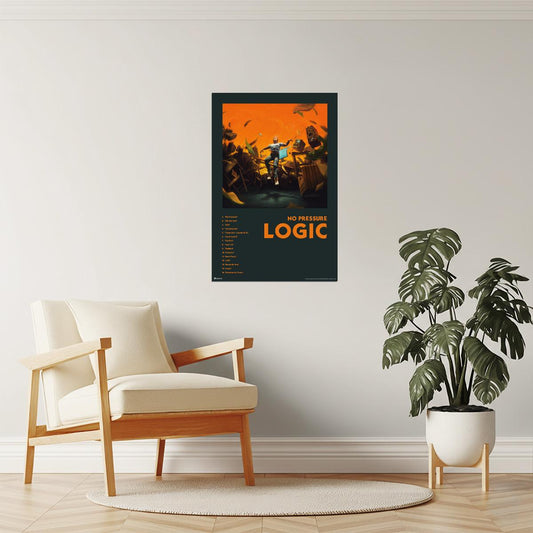 Logic No Pressure Album Art | Panoramic Poster | Hip Hop Wall Art