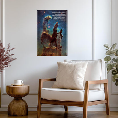 The Universe Is In Us Neil deGrasse Tyson Quote | Pillars of Creation Nebula Poster | Astrophysics Wall Art - Type & Quotes Poster