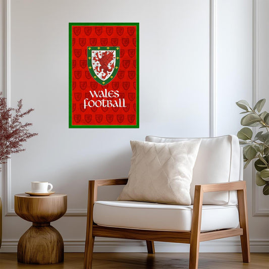 Wales National Football Team | Retro Sports Poster | Vintage Soccer Art
