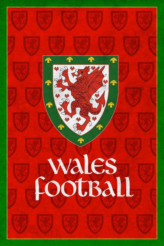 Wales National Football Team | Retro Sports Poster | Vintage Soccer Art