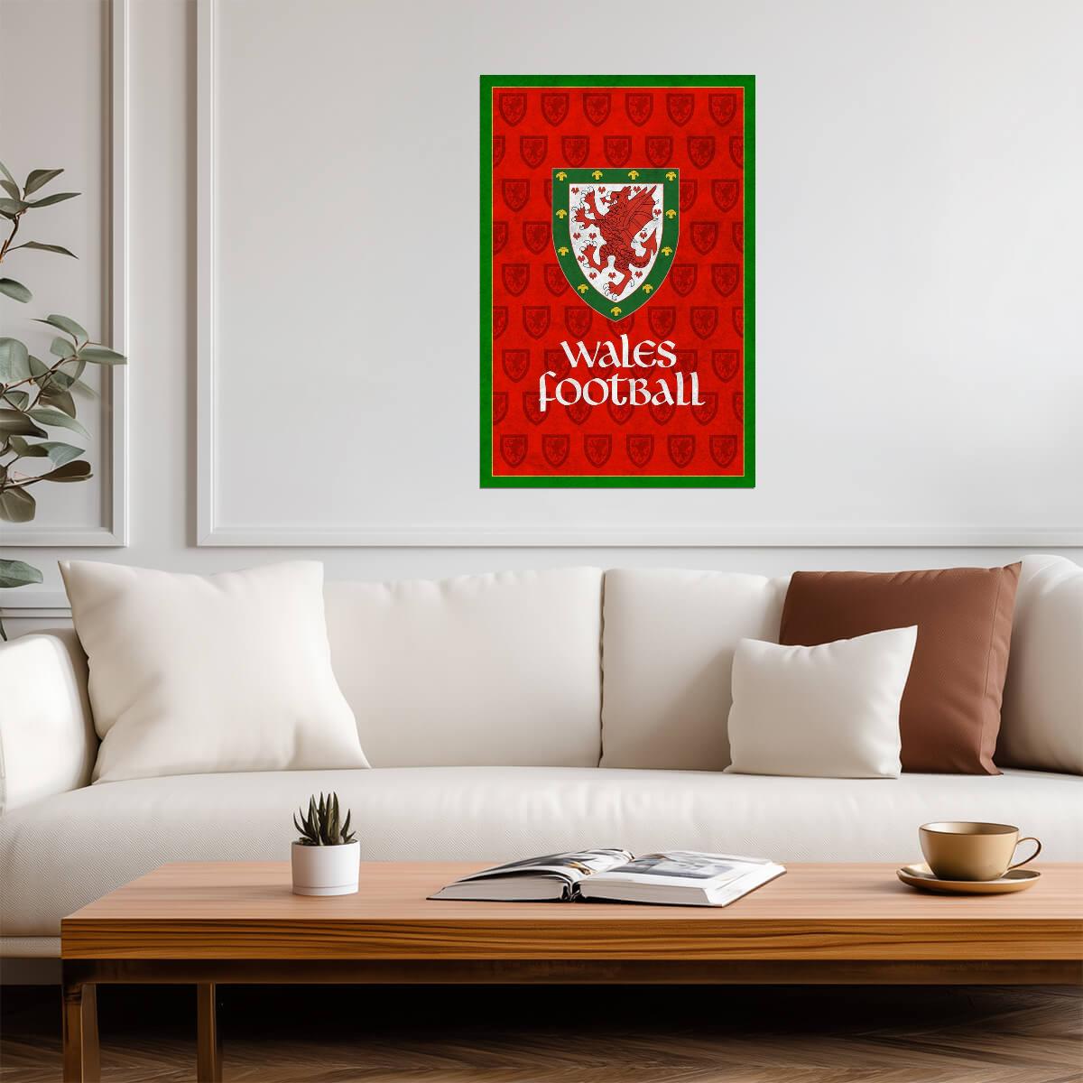 Wales National Football Team | Retro Sports Poster | Vintage Soccer Art