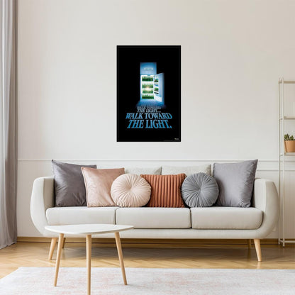 Walk Toward The Light Fridge Poster | Funny Beer Humor | Man Cave Decor