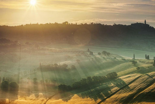 Sunrise in Tuscany Italy | Landscape Photography Print | Rural Italian Poster - Photography Poster