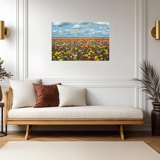 Tulip Fields in Oregon | Floral Landscape Photography | Spring Poster - Photography Poster