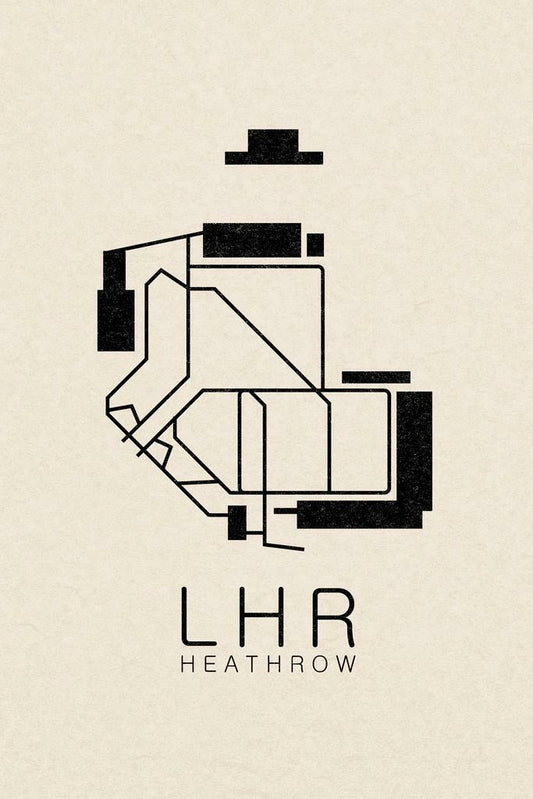 London Map | LHR Heathrow Airport Minimalist Poster