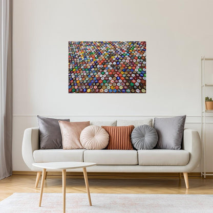 Beer Bottle Caps Poster | Photography Print | Bar & Pub Wall Art