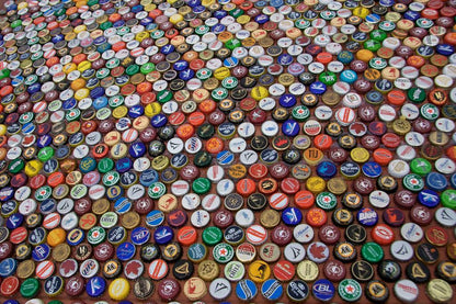 Beer Bottle Caps Poster | Photography Print | Bar & Pub Wall Art