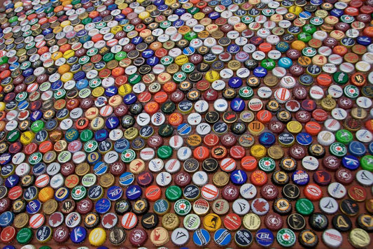 Beer Bottle Caps Poster | Photography Print | Bar & Pub Wall Art
