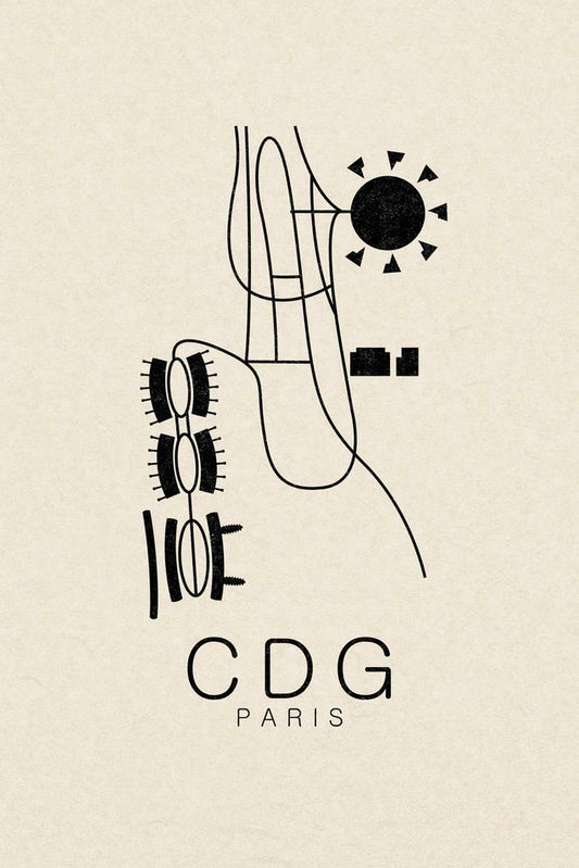 Paris Map | CDG Airport Minimalist Poster