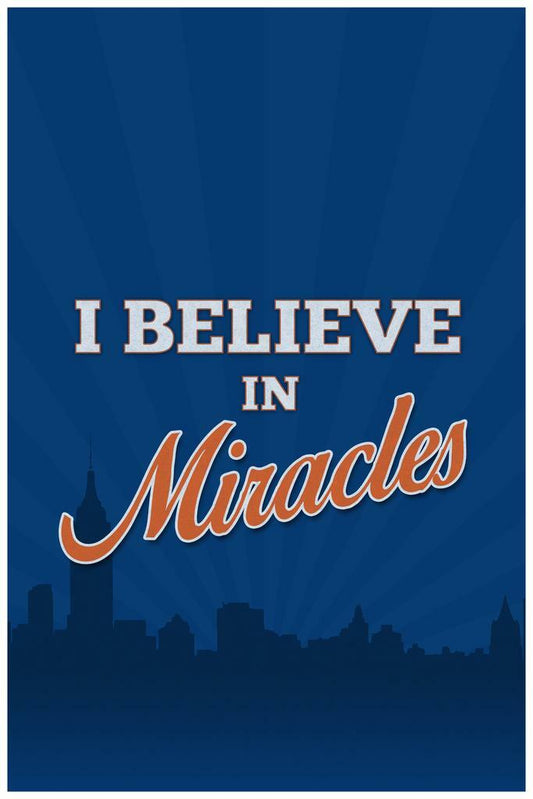 "I Believe In Miracles" | Inspirational Sports Quote | Baseball Fan Poster