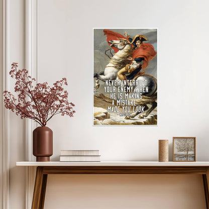 Napoleon Made You Look Quote | Funny Meme Poster | Classic Art Parody - Type & Quotes Poster