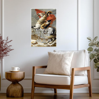 Napoleon Made You Look Quote | Funny Meme Poster | Classic Art Parody - Type & Quotes Poster