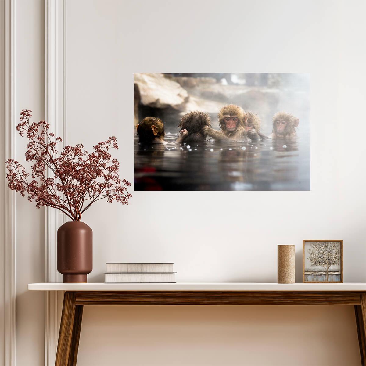 Japanese Macaque Snow Monkey | Wildlife Photography Print | Animal Wall Poster