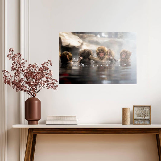Japanese Macaque Snow Monkey | Wildlife Photography Print | Animal Wall Poster