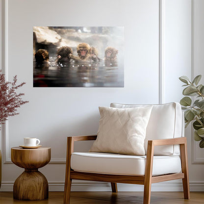 Japanese Macaque Snow Monkey | Wildlife Photography Print | Animal Wall Poster