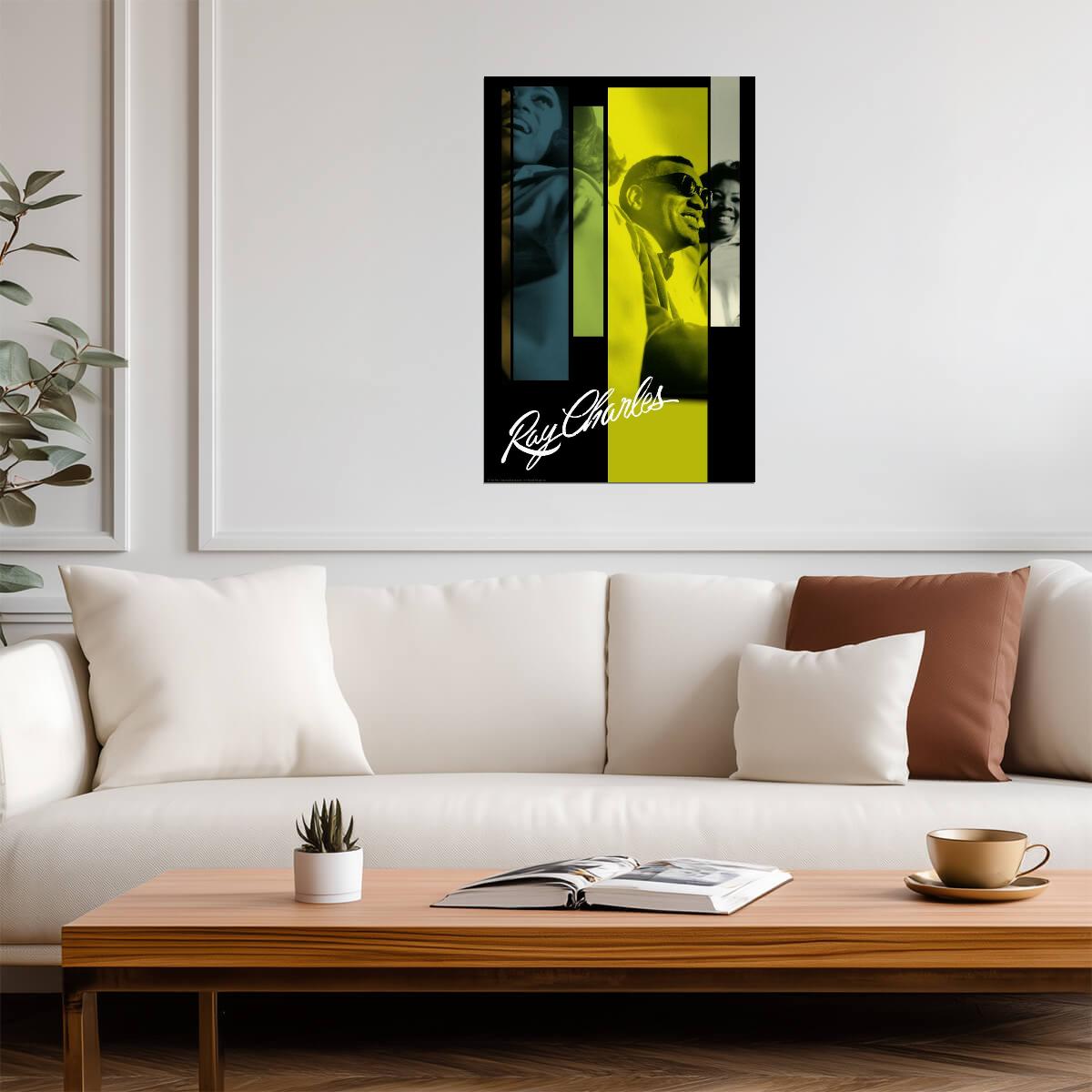 Ray Charles and The Raelettes | Vintage Concert Poster | Soul & Blues Music Legends Art - Music Poster