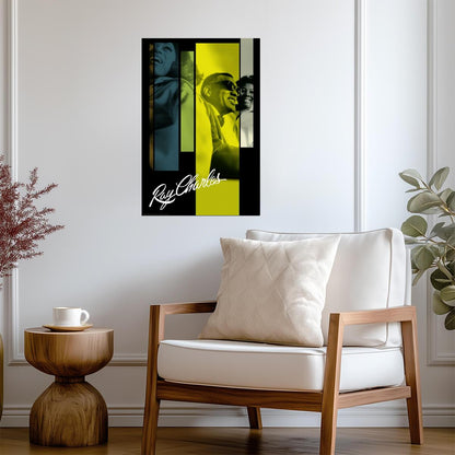 Ray Charles and The Raelettes | Vintage Concert Poster | Soul & Blues Music Legends Art - Music Poster