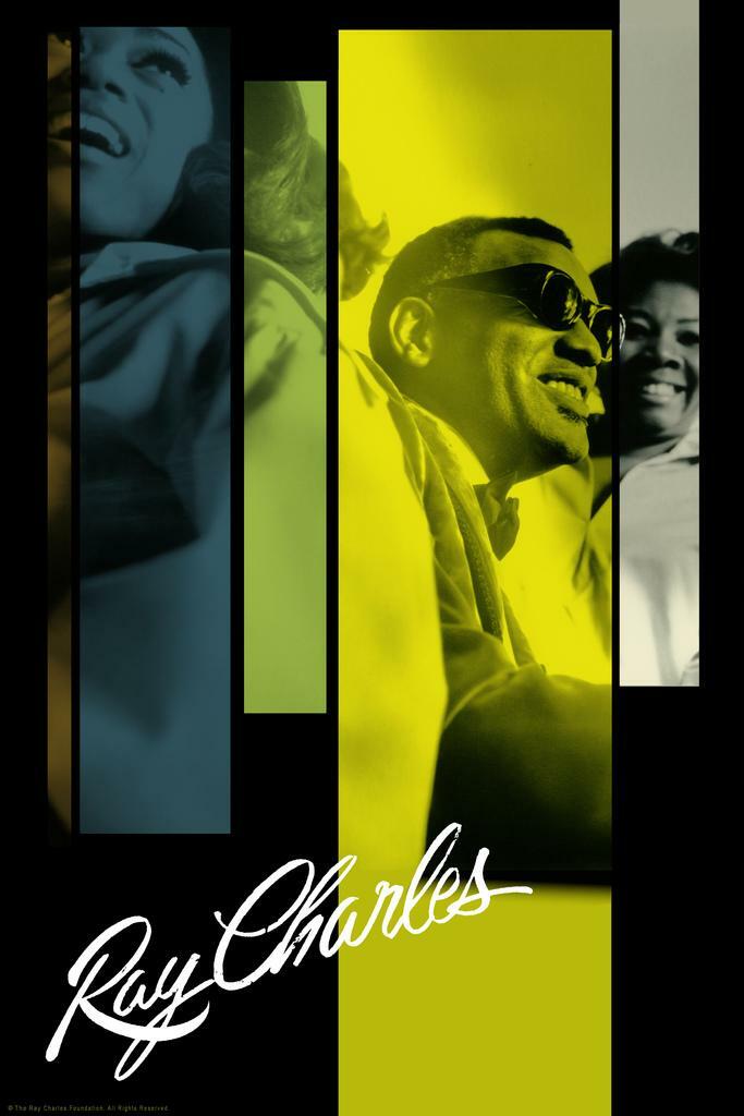 Ray Charles and The Raelettes | Vintage Concert Poster | Soul & Blues Music Legends Art - Music Poster