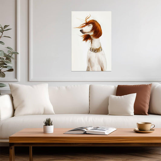 Dog in a Stylish Outfit | Fashion Pet Photography | Humorous Animal Poster - Photography Poster