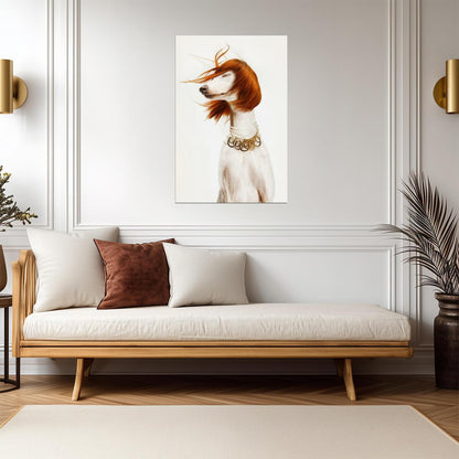 Dog in a Stylish Outfit | Fashion Pet Photography | Humorous Animal Poster - Photography Poster