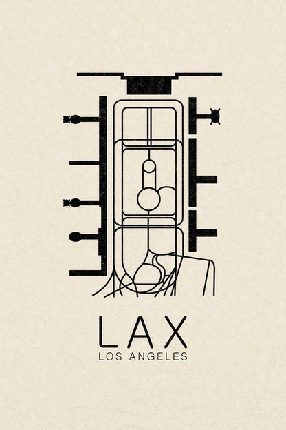 Los Angeles Map | LAX Airport Minimalist Poster