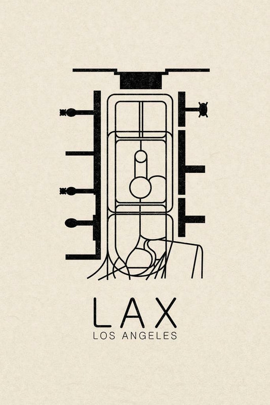 Los Angeles Map | LAX Airport Minimalist Poster