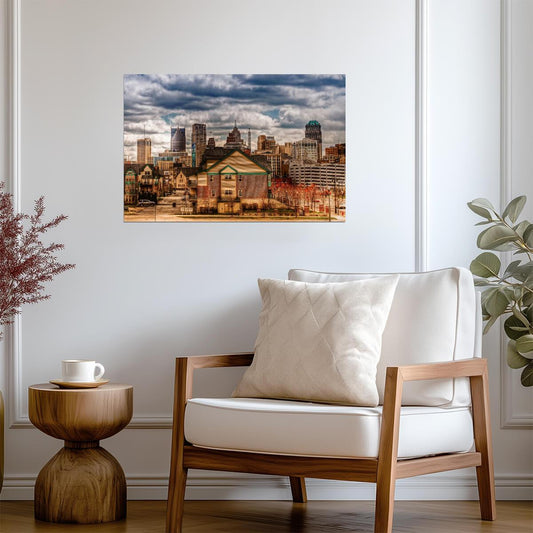 Detroit Revival Architecture | Urban Photography Poster | City Rebirth Art - Photography Poster
