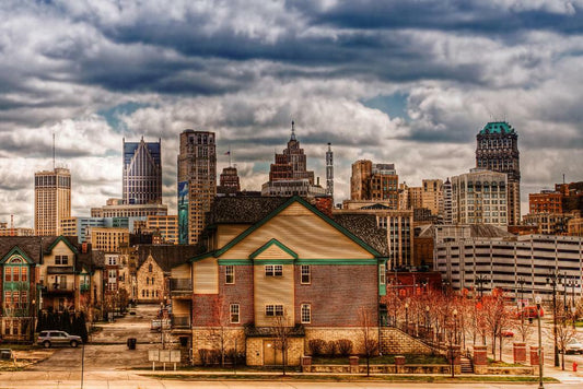 Detroit Revival Architecture | Urban Photography Poster | City Rebirth Art - Photography Poster