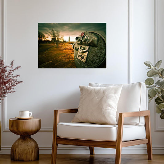 Apocalyptic Sunset Sky | Dramatic Landscape Photography | Moody Nature Poster - Photography Poster