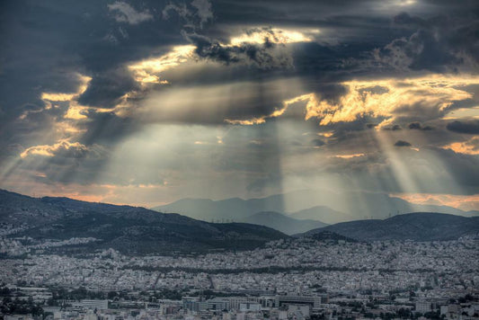 Sunset Over Athens Greece | Cityscape Photography | European Travel Poster - Photography Poster