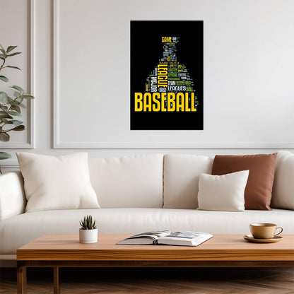Baseball Word Cloud | Typographic Sports Art | Babe Ruth Tribute Poster - Sports Poster