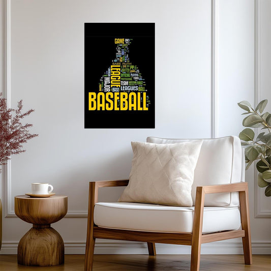 Baseball Word Cloud | Typographic Sports Art | Babe Ruth Tribute Poster - Sports Poster