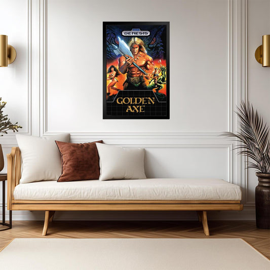 Golden Axe | Retro Gaming Poster | Nostalgia Genesis Arcade Art