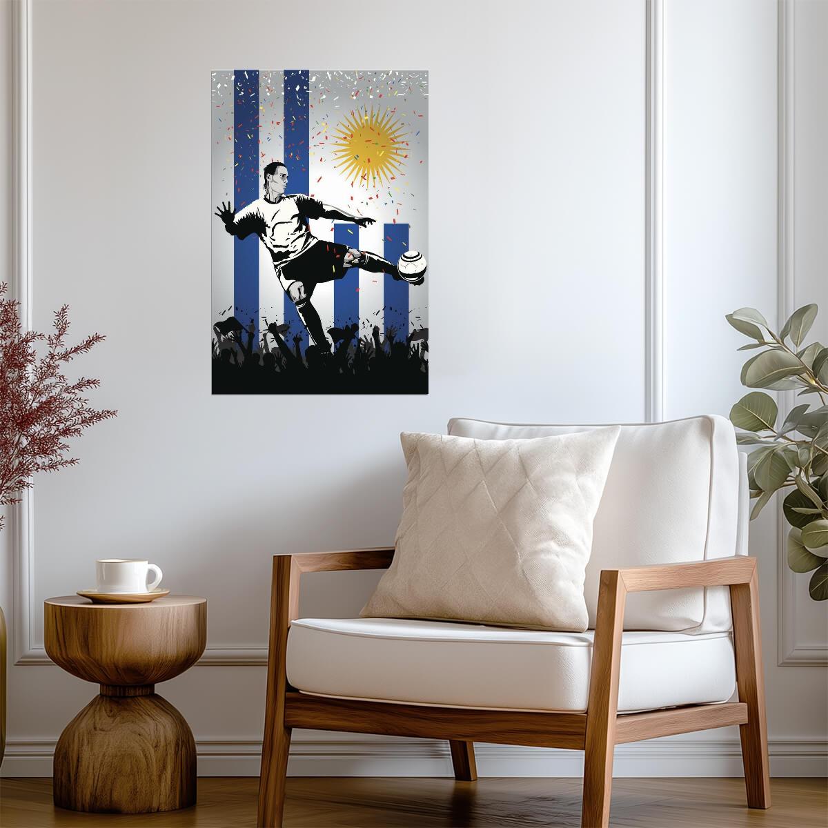Uruguay National Soccer Team | Sports Poster | Football Fan Wall Art