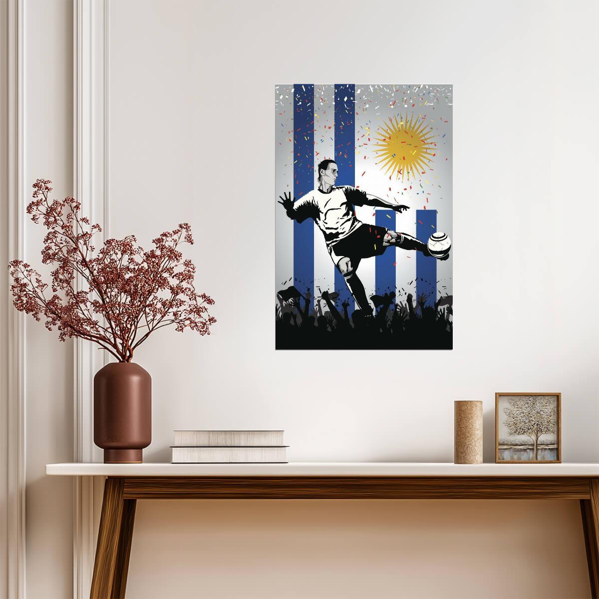 Uruguay National Soccer Team | Sports Poster | Football Fan Wall Art