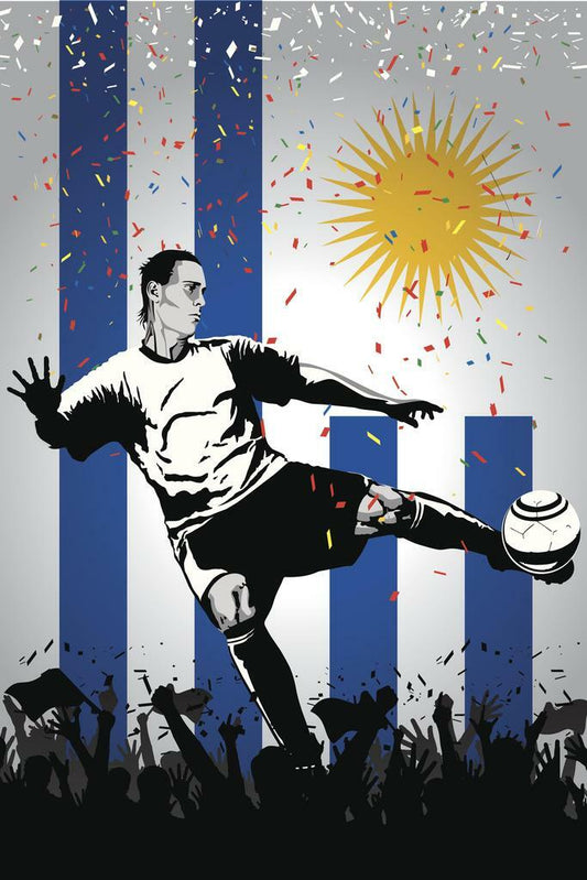 Uruguay National Soccer Team | Sports Poster | Football Fan Wall Art