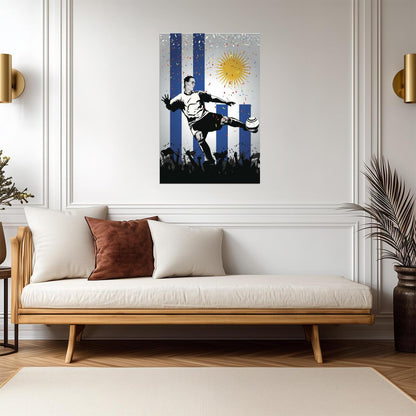 Uruguay National Soccer Team | Sports Poster | Football Fan Wall Art