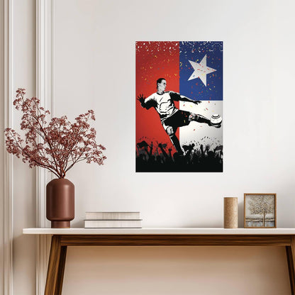 Chile National Soccer Team | Sports Poster | Football Fan Wall Art