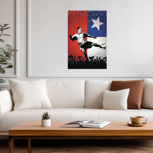 Chile National Soccer Team | Sports Poster | Football Fan Wall Art