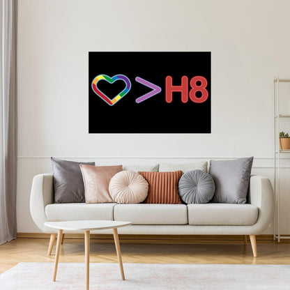 Love Is Greater Than Hate | Pride Motivational Poster