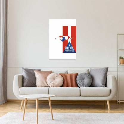 Puerto Rico Relief and Recovery Poster | Hurricane Maria Art | Support Wall Decor