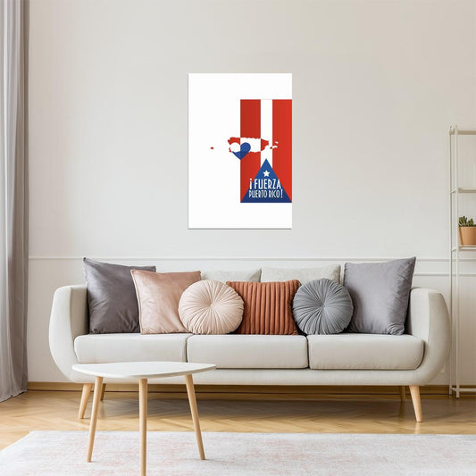 Puerto Rico Relief and Recovery Poster | Hurricane Maria Art | Support Wall Decor