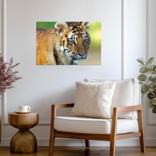 Tiger Cub Close Up | Cute Wildlife Photography | Baby Animal Poster - Photography Poster