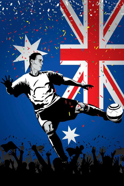 Australia National Soccer Team | Sports Poster | Football Fan Wall Art