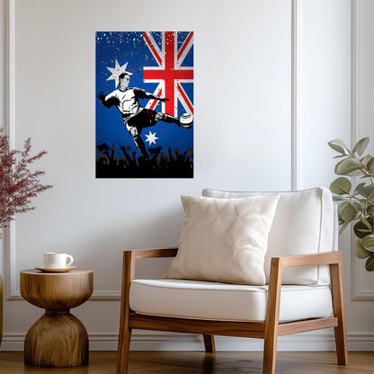 Australia National Soccer Team | Sports Poster | Football Fan Wall Art