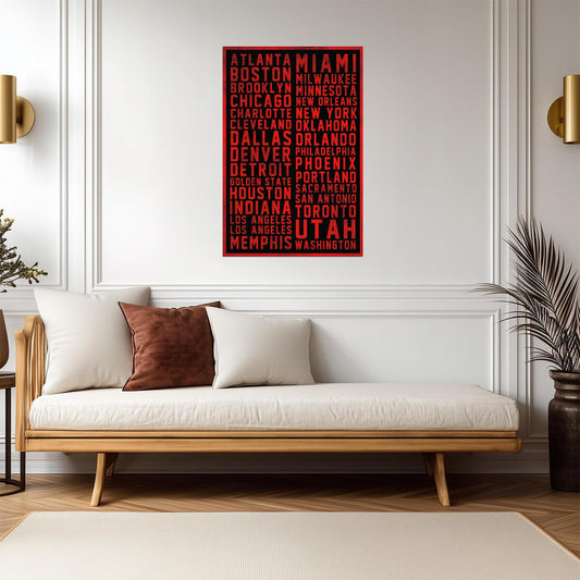 Abstract Sports City Mashup | Modern Sports Art | Team Fan Poster