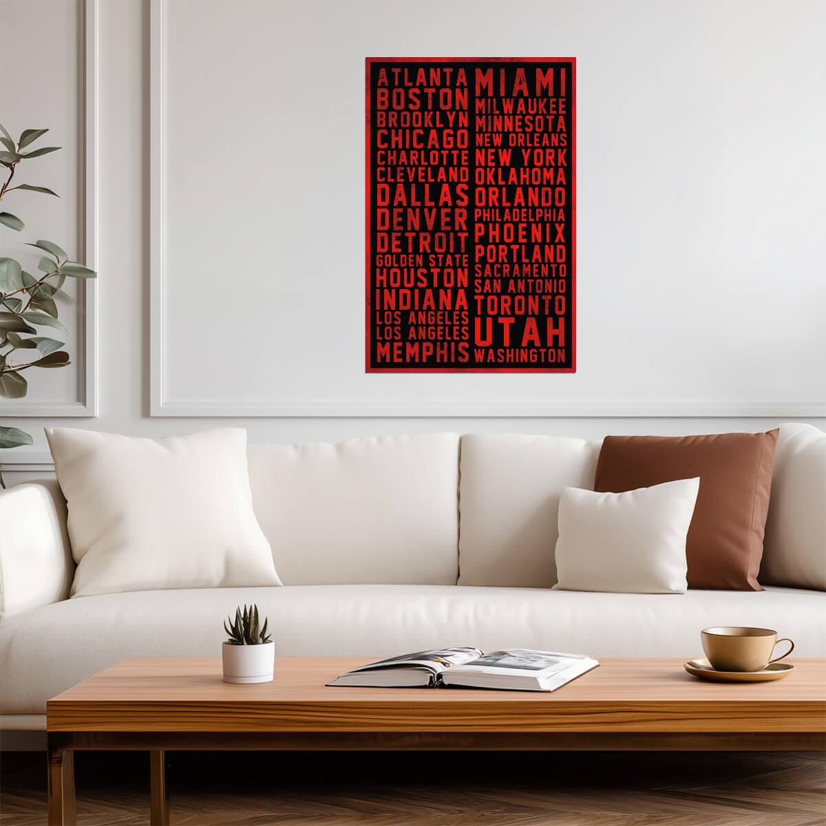 Abstract Sports City Mashup | Modern Sports Art | Team Fan Poster