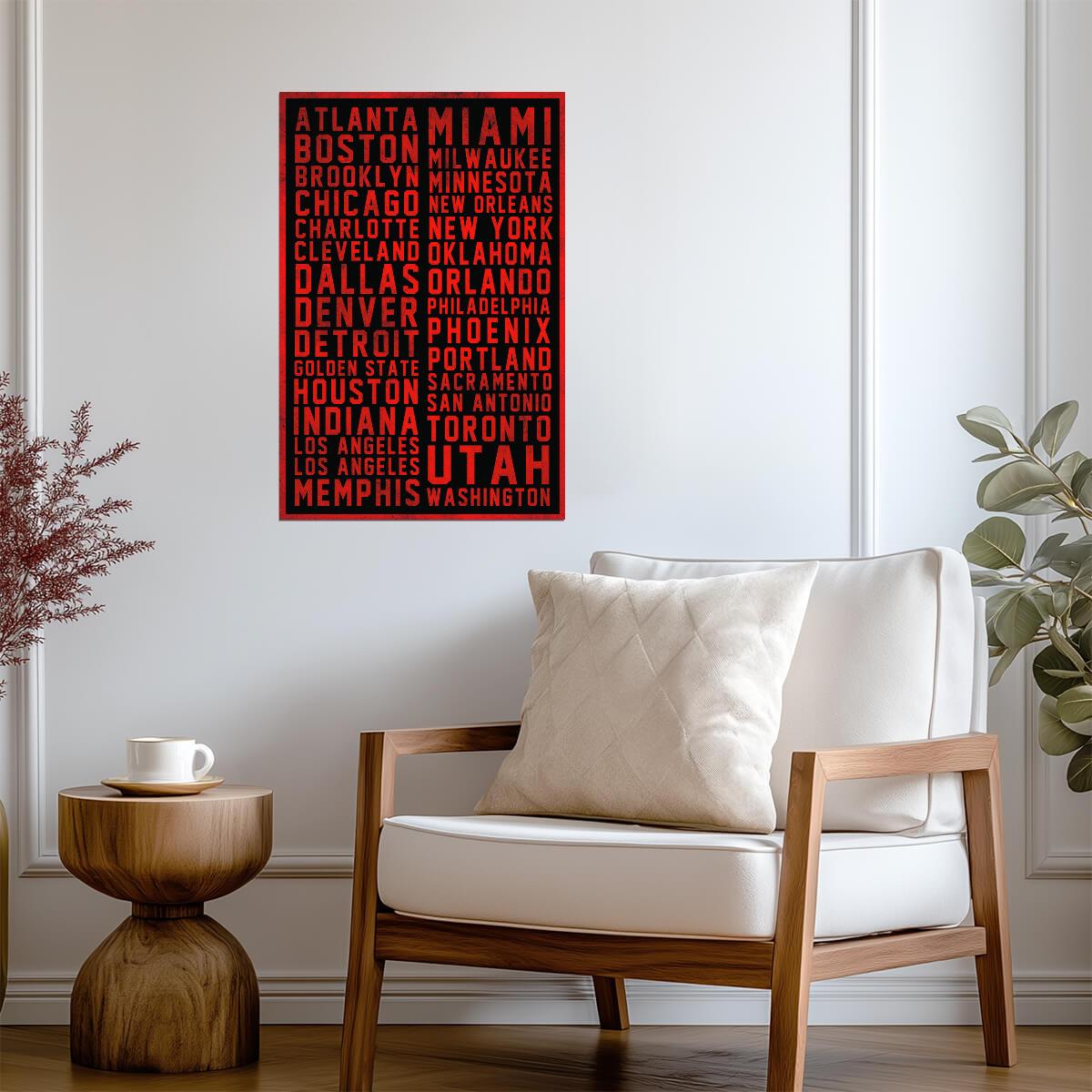 Abstract Sports City Mashup | Modern Sports Art | Team Fan Poster