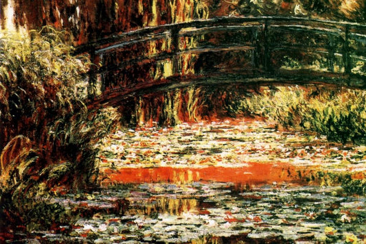 Claude Monet The Japanese Footbridge | Impressionism Art Print | Famous Painting Poster